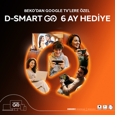 Beko'dan Google TV'lere Özel D-Smart Go 6 Ay Hediye!