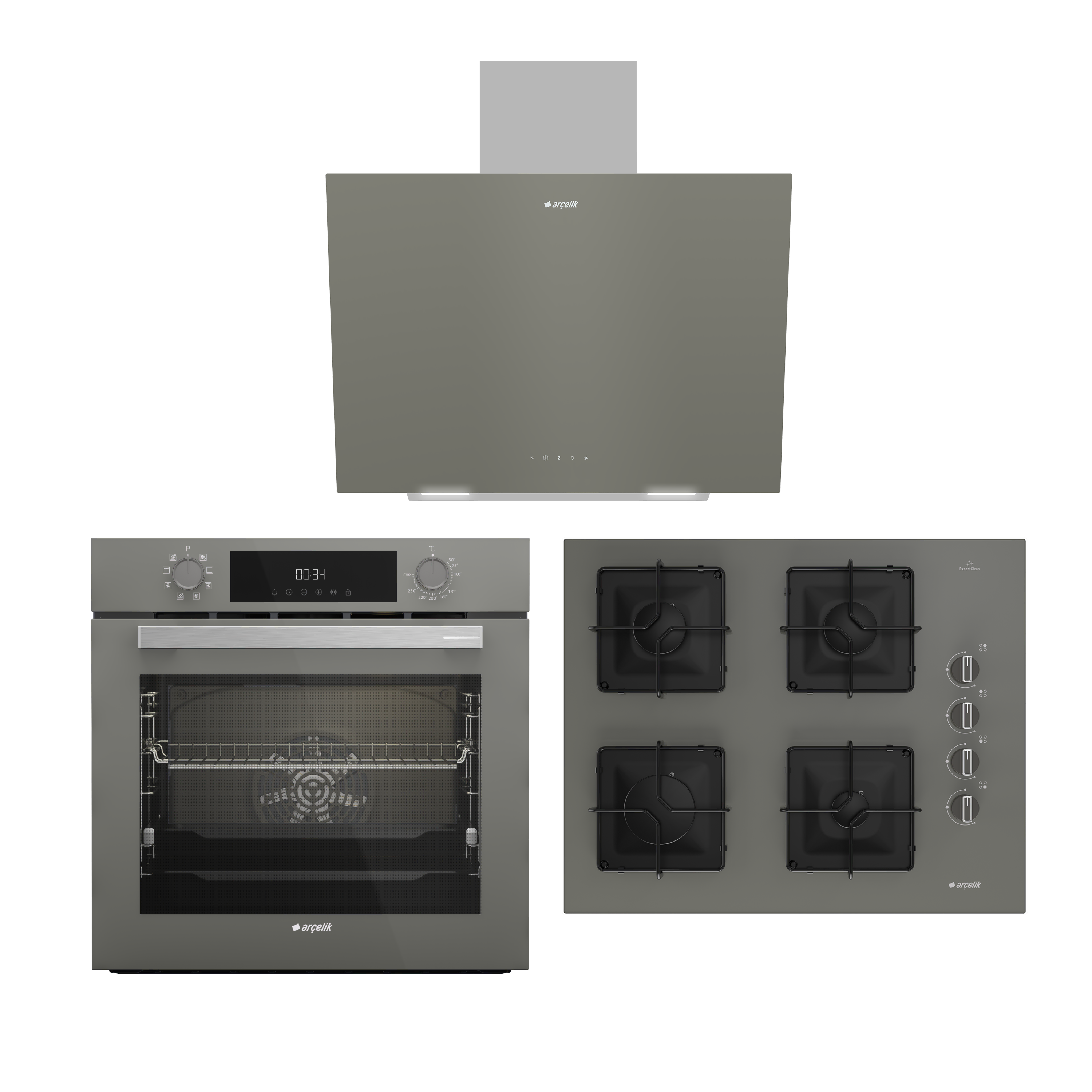 ANKASTRE_SET_A_1025_kare_ocakli_gri_buhar_destekli_cam_set